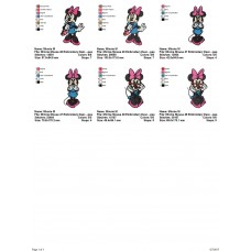 Package 3 Minnie Mouse 16 Embroidery Designs